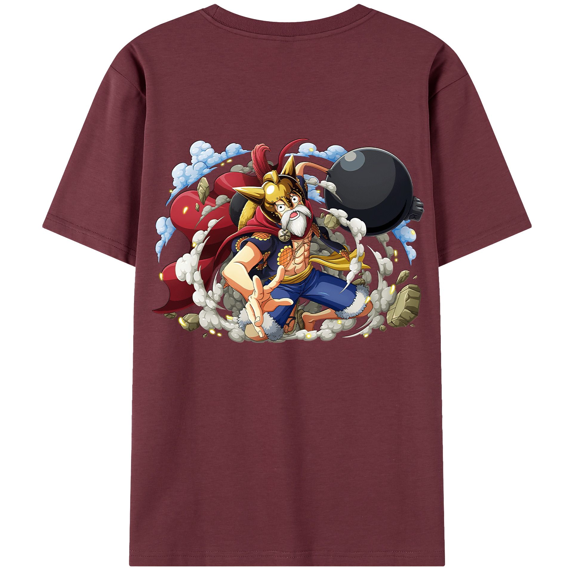 ワンピース モンキー・D・ルフィ ONE PIECE Monkey D. Luffy 綿100％半袖Tシャツ（背面プリント）